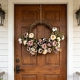 thumbnail image 4 of Festival Decor,17.71In Artificial Rattan Wreath Elegant Visual Effect Sturdy Structure Built-In Hook,Festive Decor for Home Door Wall Window Indoor Outdoor Festive Season Decoration Decors, 4 of 6
