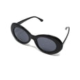 thumbnail image 2 of Black Oval Sunglasses - 60s Retro Style Shades - Hey Viv, 2 of 3