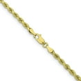 thumbnail image 3 of Solid 10k Yellow Gold 3.5mm Diamond-cut Rope Chain - 8" Bracelet, 3 of 8