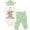 Green/white, variant on Star Wars The Child Infant Baby Boys Bodysuit Pants and Hat 3 Piece Outfit Set Newborn to Infant