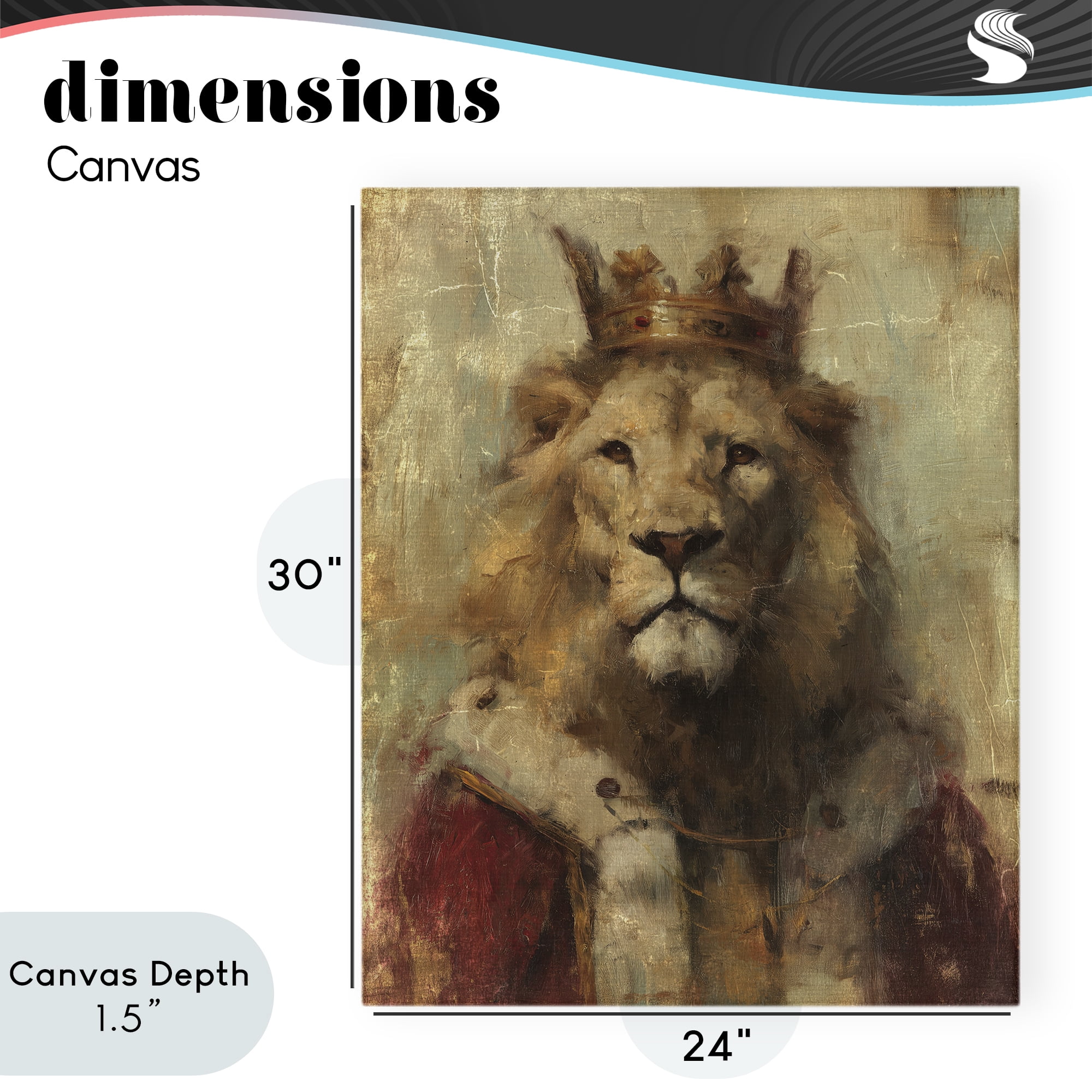 Stupell Industries Regal Lion Sovereign Canvas Wall Art, design by Svetlana Aleynikova