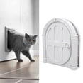 thumbnail image 1 of Puerta Para Gatos, Segura, Resistente A La Intemperie, Silenciosa, Con Cerradura, Puerta Interior De Gato Blanca De 2 , Encantadora Para Pared, 1 of 7