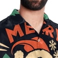 thumbnail image 5 of Christmas Font Men's Short Sleeve Spread Collar Hawaiian Shirts, Casual Printed Button Down Summer Beach Tops, Unisex Men's Shirts, 5 of 6