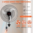thumbnail image 2 of Ventilador de pared ZMRTDWO de 50 cm, oscilante, 3 velocidades, IP44, 90°, 2 of 7