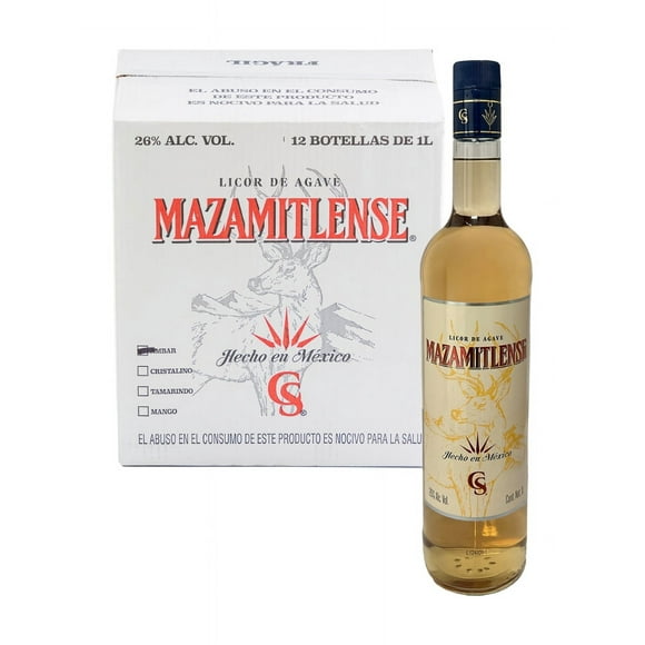 Caja Licor de Agave Mazamitlense Oro 1000 Ml Licor de Agave