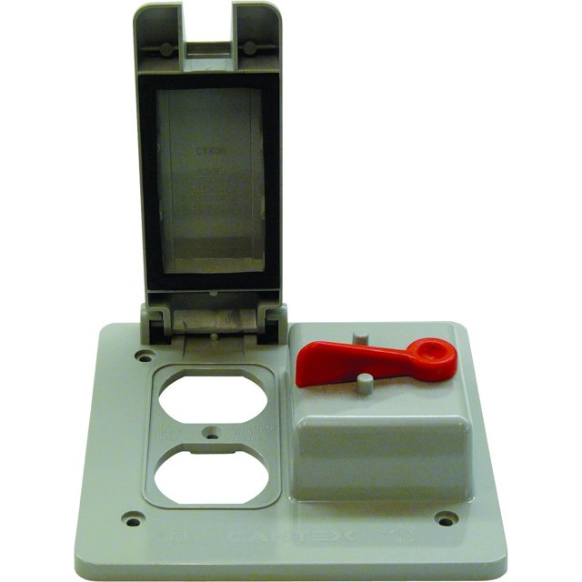 Caja eléctrica de PVC Cantex 5133337 con tapa resistente a la intemperie