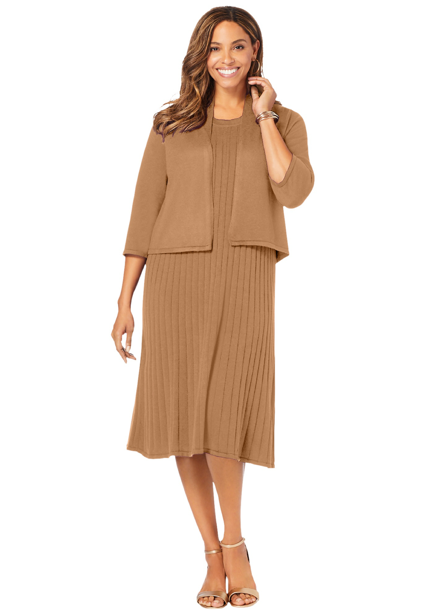 dress and cardigan set