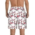 thumbnail image 3 of Kdxio Cherry Blossoms Pattern Mens Casual Shorts - Drawstring Summer Beach Sports Shorts for Men, 3 of 9