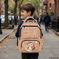 thumbnail image 6 of FUIALDOLG Lightweight School Bag for Elementary School Middle School, 600D Polyester Large Capacity Kids Backpack, Capybara Theme, 6 of 9