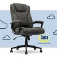 thumbnail image 2 of Serta Comfort Eco Office Ergonomic Computer Chair Lumber Support Brown, 2 of 4