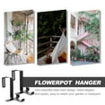 thumbnail image 2 of MasteelfCA 2Pcs Planter Bracket Plant Hanger Flowerpot Hanging Hook Balcony Flowerpot Hanger Planter Rack, 2 of 8