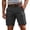 Dark Gray #054, variant on Mens Cargo Shorts Elastic Waist Stretch Work Shorts Relaxed Fit Hiking Chino Short Multi Pockets, M