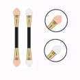 thumbnail image 2 of 50 Pack Double-end Eye Shadow Brush, Disposable Double Sided Eyeshadow Brush Makeup Applicators Beauty Kit (Gold), 2 of 5