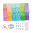 thumbnail image 4 of Cuentas de vidrio Macarena para manualidades con caja de almacenamiento juego de cuentas sueltas coloridas, 4 of 8
