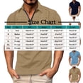 thumbnail image 4 of Blmnix Work Shirts Mens T-Shirts Zip-Up Cotton Shirts T shirts Collared Short Sleeve Black Men's Tops,S, 4 of 4