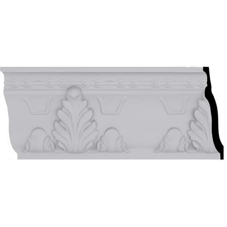 

Ekena Millwork Alexandria Acanthus 9 1/4 H x 3 3/4 P x 96 W Leaf and Ribbons Crown Moulding