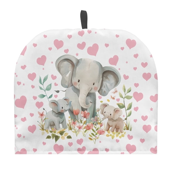 HELLHERO Teapot Dust Cover Thermal Insulation with for Fall Thanksgiving, Elephant Family