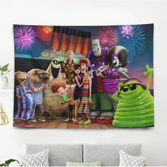 Hotel Transylvania Tapestry Wall Decor for Bedroom Wall Hanging Birthday Gift