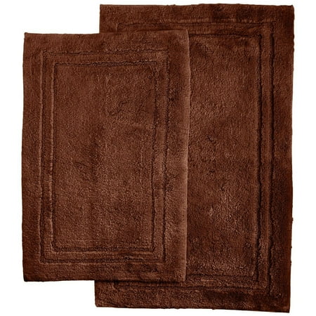 Superior Luxurious Cotton Non-Skid 2Pc Bath Rug Set