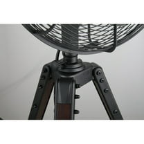 Star Fans  Star Tripod 16-inch Stand Fan with Wooden Legs Black N/A Matte
