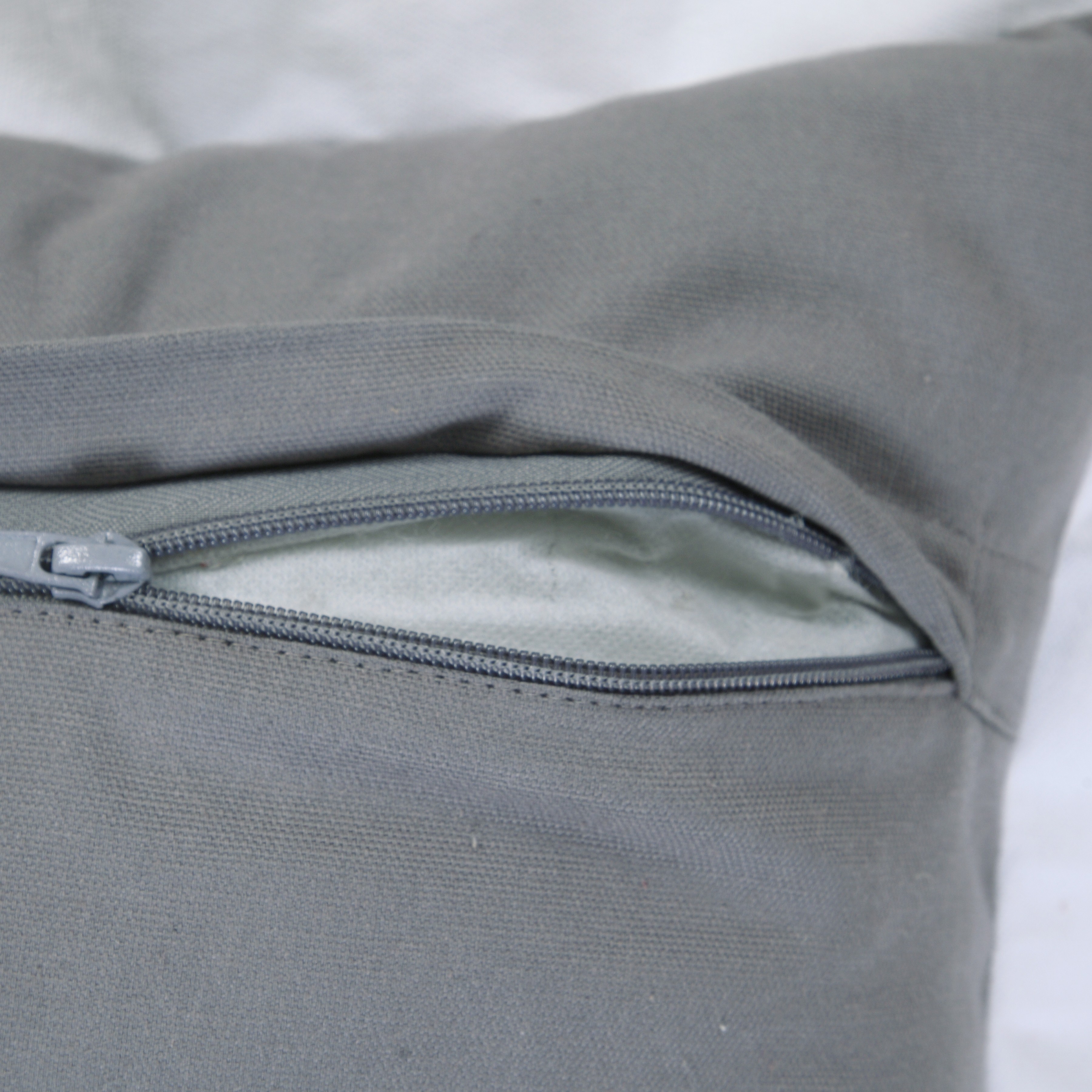 Ox Bay 14" x 36" Modern, Traditional, French, Country Gray, White, Multi-color Border, Colorblock, Flange Cotton Decorative Lumbar Pillow , Zipper, Back Support