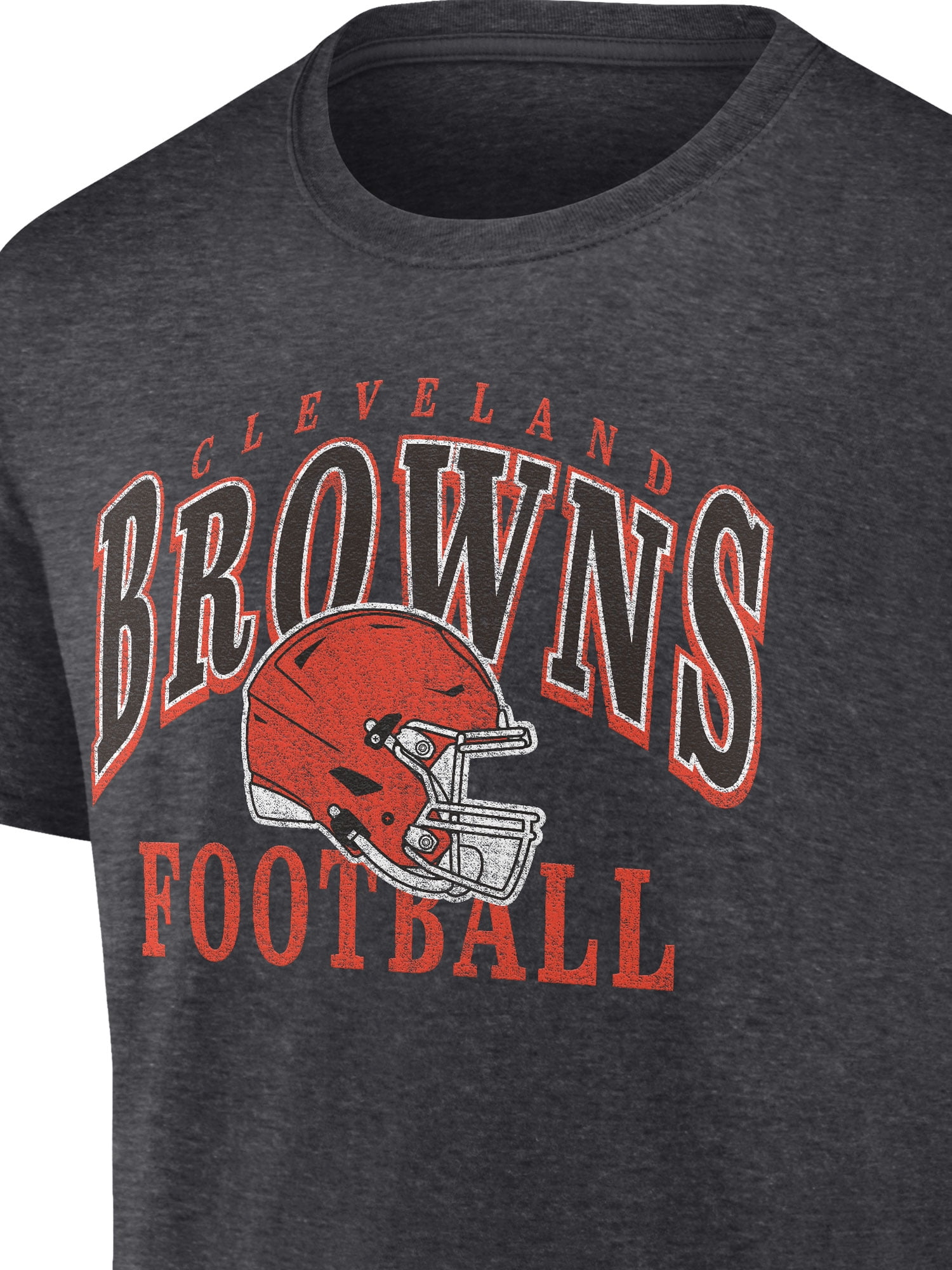 NFL Cleveland Browns Men's Cotton Charcoal Heather Short Sleeve T-Shirt