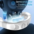 thumbnail image 2 of Ventilador de cuello con aire acondicionado portátil, ventilador de refrigeración con chip semiconductor manos libres, ventilador personal portátil con batería recargable de 4400 mAh para ex, 2 of 4