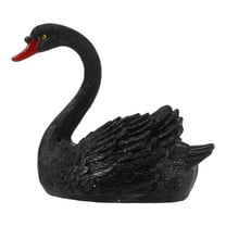TABLZONE Black Plastic Swan Statue for Outdoor Garden Decor, Ponds, Pools, Lawn, Patio, Yard Decoration