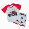 thumbnail image 2 of TOWED22 Baby Boy Clothes Toddler Boy Clothes Summer Outfits Dinosaur T-Shirt Pocket Short Pants Set(Red,6-7 Y), 2 of 9