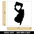 thumbnail image 2 of New Jersey State with Heart Self-Inking Rubber Stamp Ink Stamper - Brown Ink - Small 1 Inch, 2 of 7