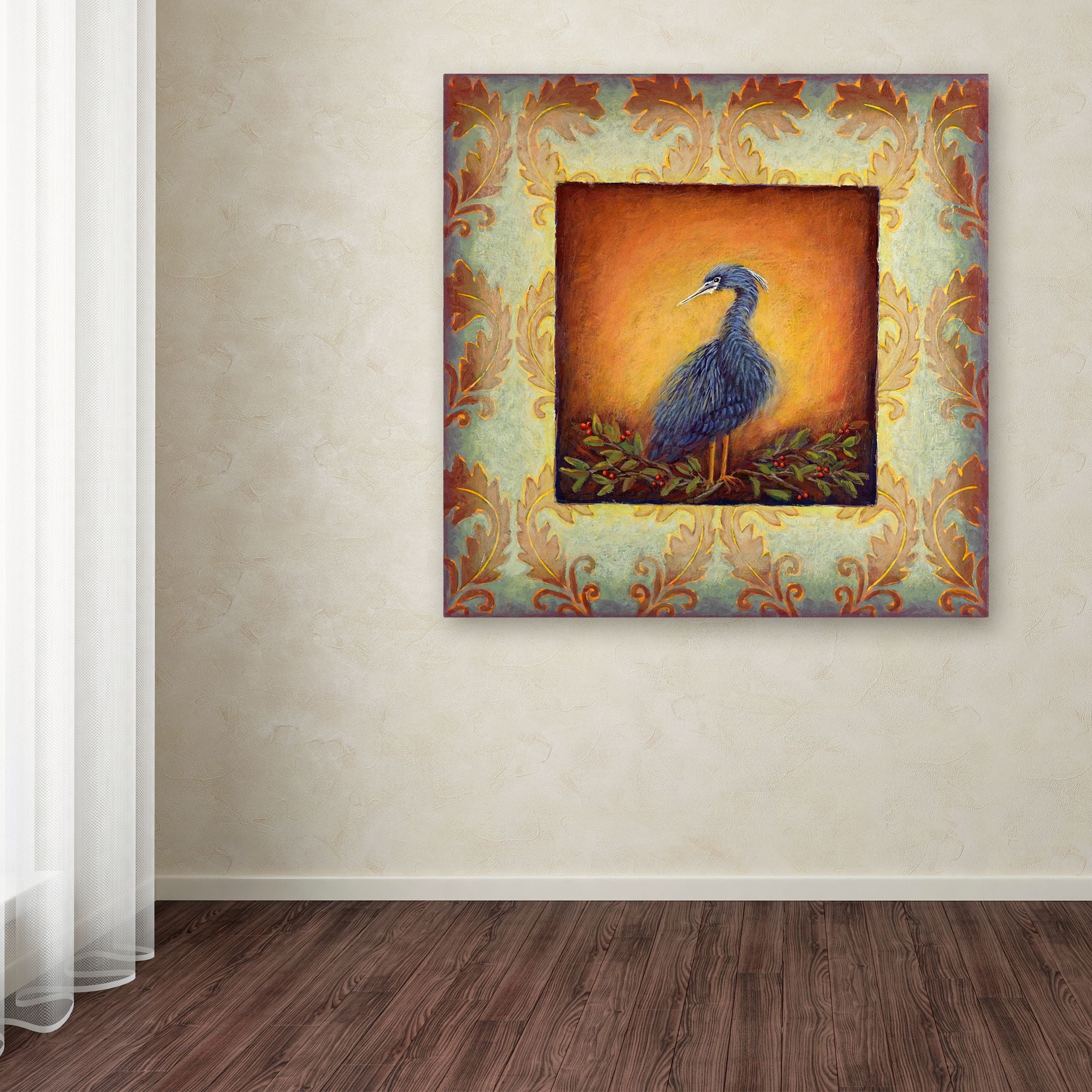 Trademark Fine Art 'Woodside Heron' Canvas Art by Rachel Paxton