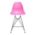 thumbnail image 1 of Pink Eiffel Stool with Chrome Legs, Bar 30"H, Stool Chair Ideal for Kitchen Island Counter., 1 of 3