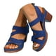 thumbnail image 3 of WILLBEST Sandalias De Playa Para Mujer, Zapatos De Verano Lisos Con Velcro, Informales, Con Punta Abierta Y Tacones Cuadrados, Cómodos, Para Playa, 3 of 7