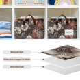 thumbnail image 6 of Luxury Leopard with Flowers Collapsible Storage Bins Fabric Shelf Baskets with Handles 16.9"x11.4"x7.7" Closet Organizer, 6 of 8