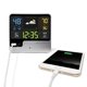 thumbnail image 1 of Reloj despertador AcuRite 01129M con cargador USB y estación meteorológica, negro, 1 of 3