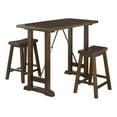 thumbnail image 1 of Neil 3 Piece Counter Height Set- 1 Table- 2 Stools- Cherry Brown Solid Wood, 1 of 6