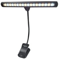 Long Beach Music Extra Wide Clip-on Music Stand Light, 18 LED, Rechargeable, Piano, Desk, Reading
