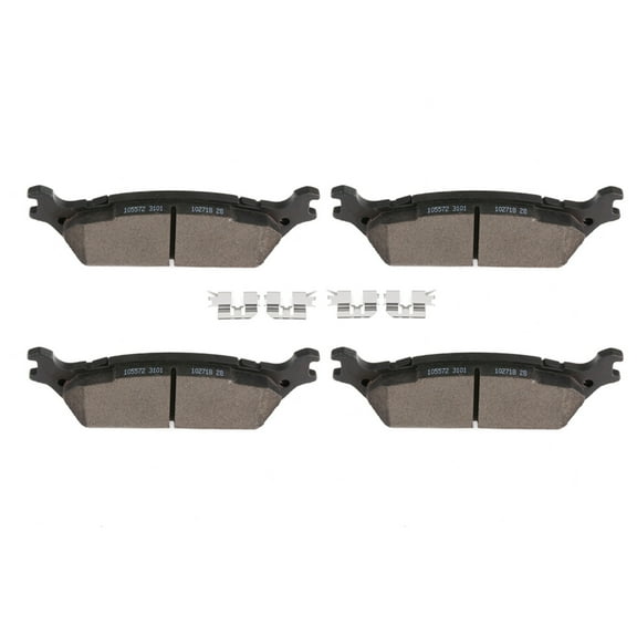 AUTOMUTO D1602 Ceramic Brake Pads Kits, Rear 4pcs Brake Pads Set fit For 2012-2019 For Ford For F-150