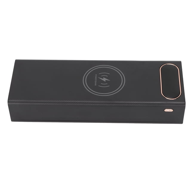 Alimentación Móvil para Bricolaje, USB Dual, Tres Entradas, Carga Inalámbrica de 15 W, Pantalla LCD, Compatible Con Baterías, Portátil para Todos los Teléfonos Móviles