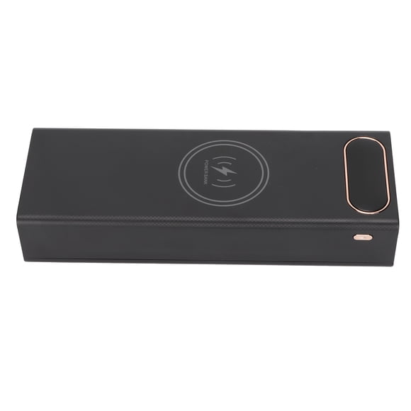 Alimentación Móvil para Bricolaje, USB Dual, Tres Entradas, Carga Inalámbrica de 15 W, Pantalla LCD, Compatible Con Baterías, Portátil para Todos los Teléfonos Móviles