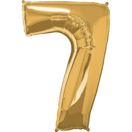 23" Gold Number 7 Foil Balloon, by Way To Celebrate
