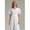 thumbnail image 2 of Vestido Bellabarnetten con mangas adornadas con flores para mujer, 2 of 3