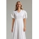 thumbnail image 2 of Vestido Bellabarnetten con mangas adornadas con flores para mujer, 2 of 3