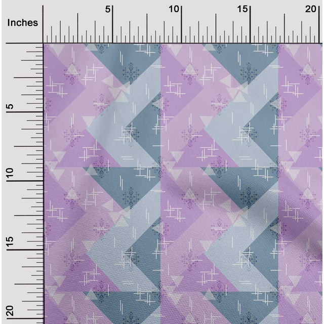 oneOone Cotton Cambric Fabric Line|Chevron & Triangle Geometric Print Sewing Fabric BTY 56 Inches Wide