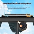 thumbnail image 4 of SANOPY 10'x20' Hardtop Gazebo, Outdoor Patio Aluminum Frame Permanent Gazebo with Galvanized Steel Roof for Backyard, Deck, Lawns, Black, 4 of 8