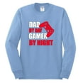 thumbnail image 2 of Wild Bobby,Dad by Day Gamer by Night Funny Gaming Dad Gift, Father's Day, Men Long Sleeve Shirt, Light Blue, Small, 2 of 3