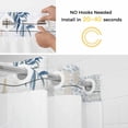 thumbnail image 5 of Sea Turtle Coastal No Hook Shower Curtain with Snap in Liner, Waterproof Fabric Shower Curtains, Blue Red Summer Beach Coral Nautical Wood Shower Curtain Set Top See Through for Bathroom 60"x72", 5 of 8