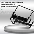 thumbnail image 1 of Kitchen Sink Rack Basin Sponge Storage Holder Aluminum Organizer Dish Plate Bowl Drying Shelf Household Organizing Tray Silver 17cm, 1 of 8