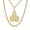 Gold Pendant Silver Letter A, variant on Western Cowboy Double Layer Letter Pendant Necklace, Personalized Cattle Tag Style, Two-Tone Initials, 14K Gold-Plated Chains, Adjustable Fashion Jewelry