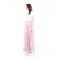 thumbnail image 3 of Powder Chiffon Pleated Maxi Skirt with Elastic Waist Band, 3 of 5